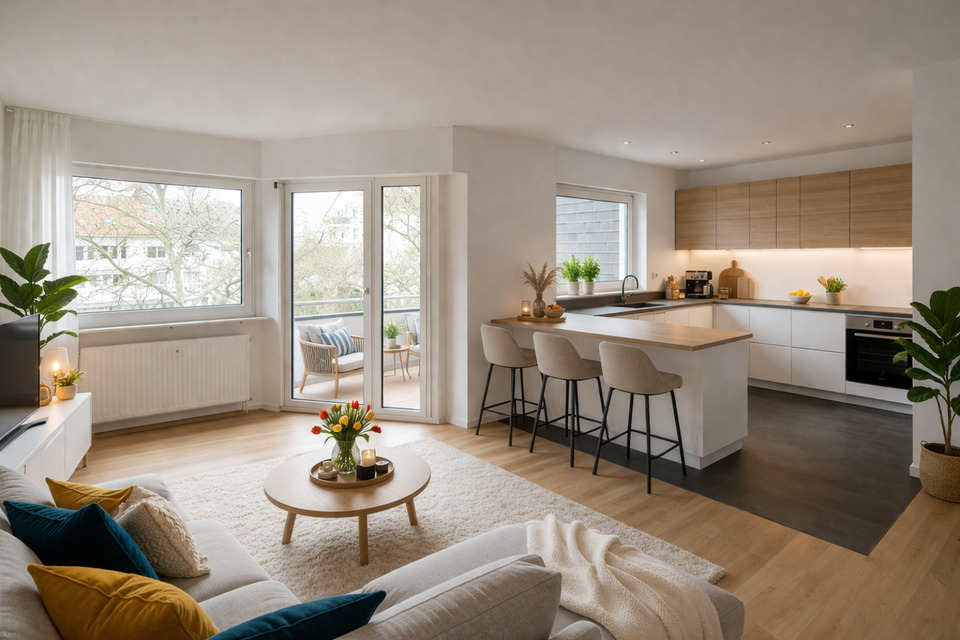 Thumbnail-Moderne 2 ZKB mit Balkon in zentraler Lage von Saarbrücken