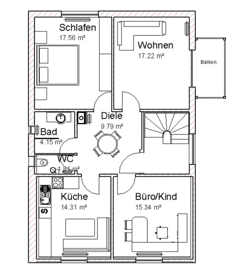 Thumbnail-3 ZI Wohnung in Rimhorn 1. OG zu vermieten