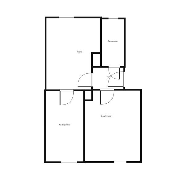 Thumbnail-Neu renovierte, ansprechende 2-Zimmer-Wohnung im Erdgeschoss