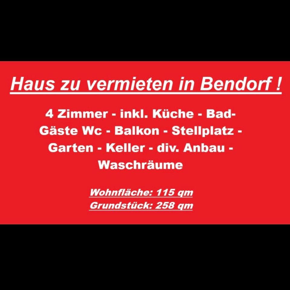 Thumbnail-Haus zu vermieten in Bendorf mit Garten Stellplatz