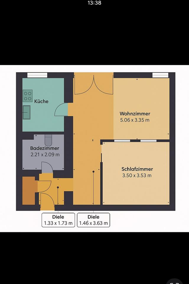 Thumbnail-Helle 2-ZKB Wohnung mit Balkon & Tiefgarage