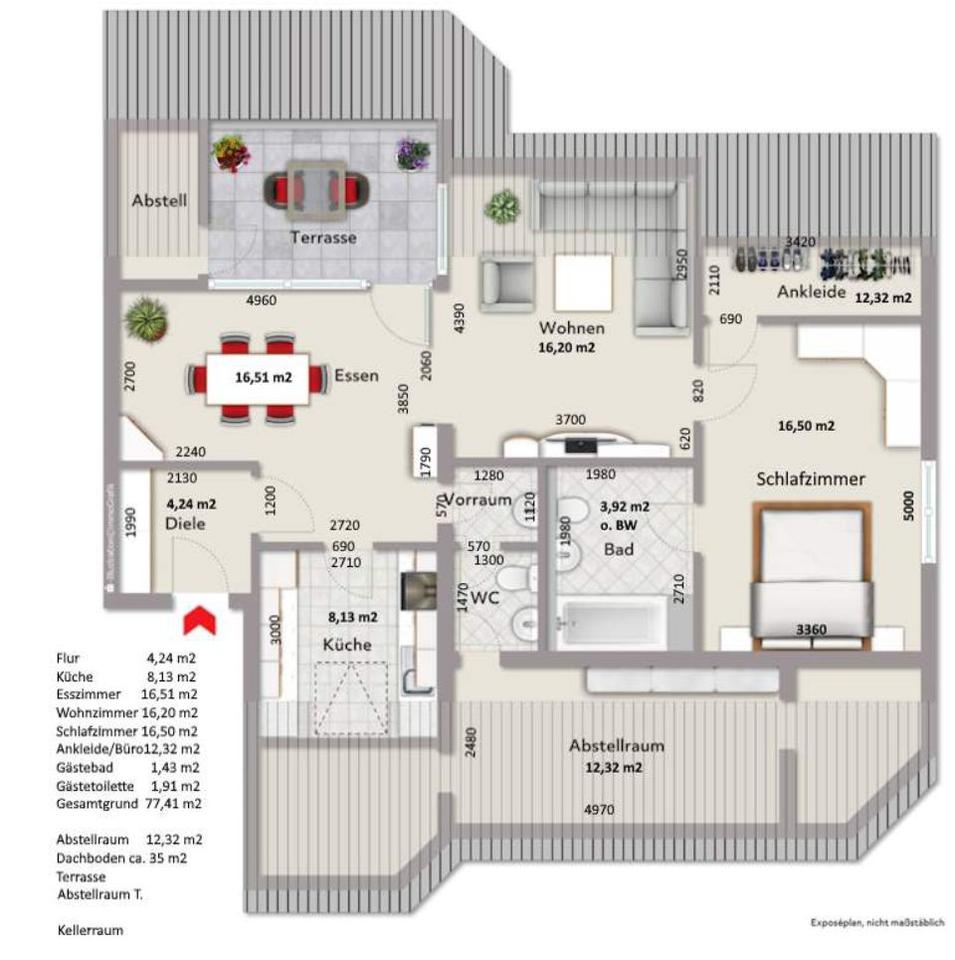 Thumbnail-Renovierte 2,5-Zi.‑Dachgeschoss-Whng, Wolfsburg, 74 m2 ab sofort