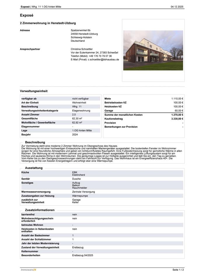 Thumbnail-Sehr schöne neue Wohnung zu vermieten