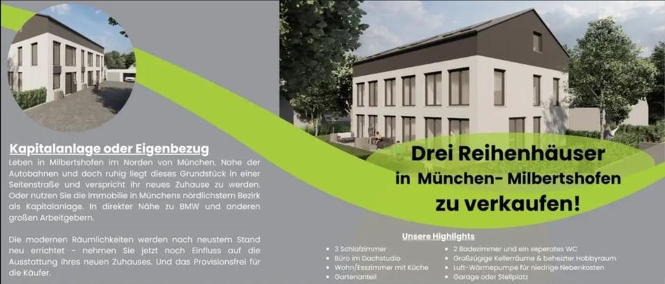 Thumbnail-3 Reihenhäuser - 10 Min. zu Fuß zu BMW & zur U2 - provisionsfrei