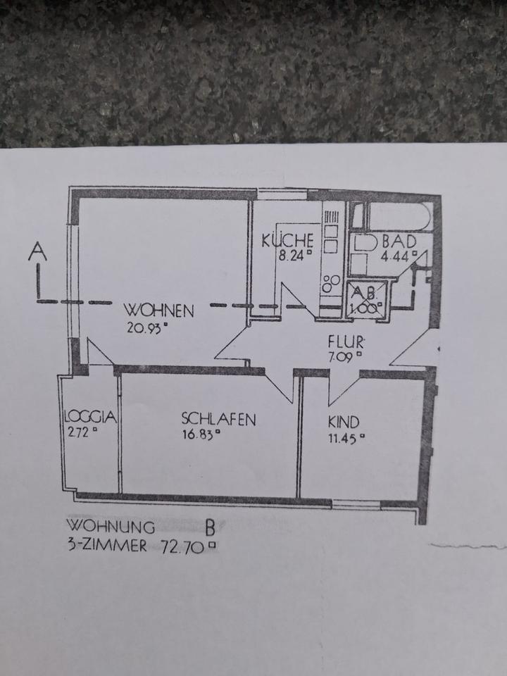 Thumbnail-3-Zi.Whg. - HANNOVER-SAHLKAMP, ODENWALDSTR. 5 (73m²)
