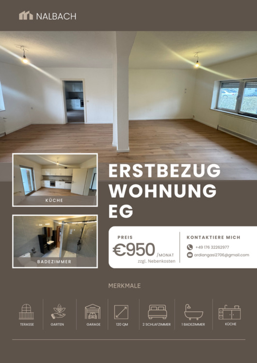 Thumbnail-Nalbach - Kernsanierte Wohnung im Erdgeschoss