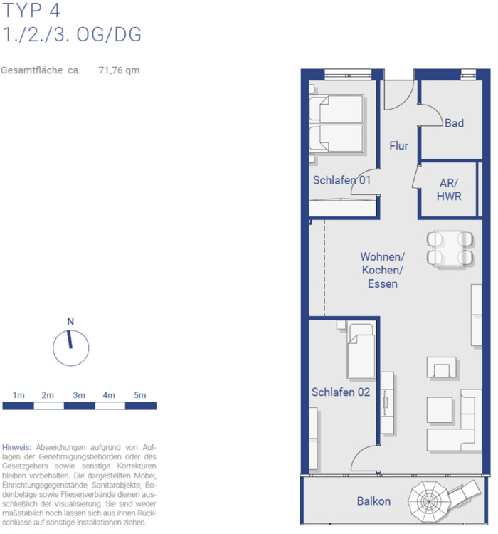 Thumbnail-Zweitbezug - Geräumige 3- Zimmer Wohnung mit Balkon und FBH