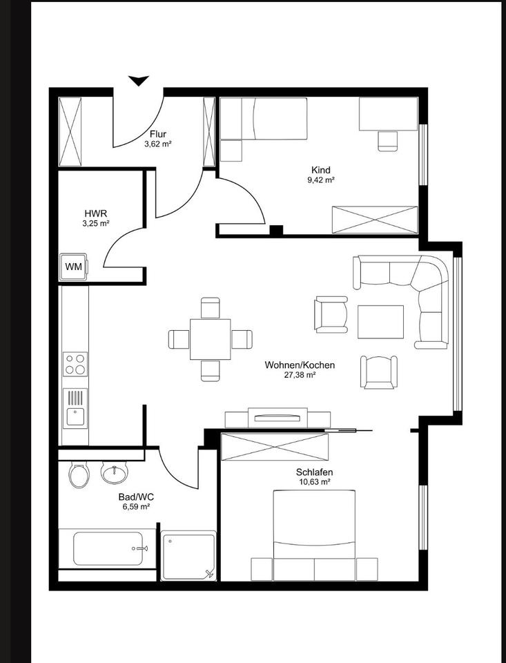 Thumbnail-Helle 3-Zimmer-Neubauwohnung in Dresden-Trachau (Erstbezug 2018)