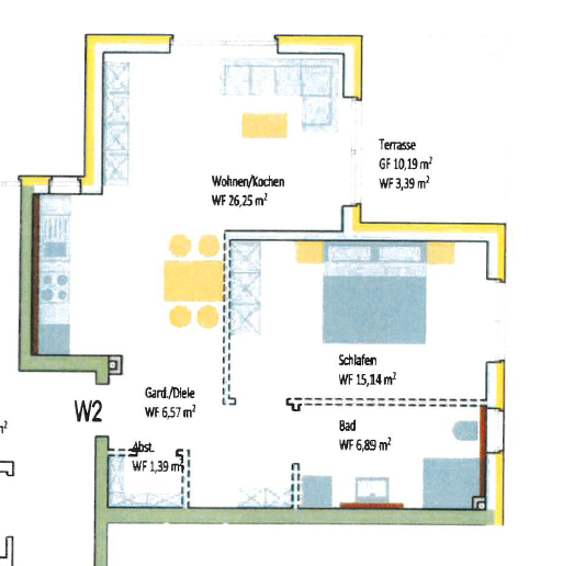 Thumbnail-Barrierearme 2-Zimmer Erdgeschosswohnung in 49186 Bad Iburg