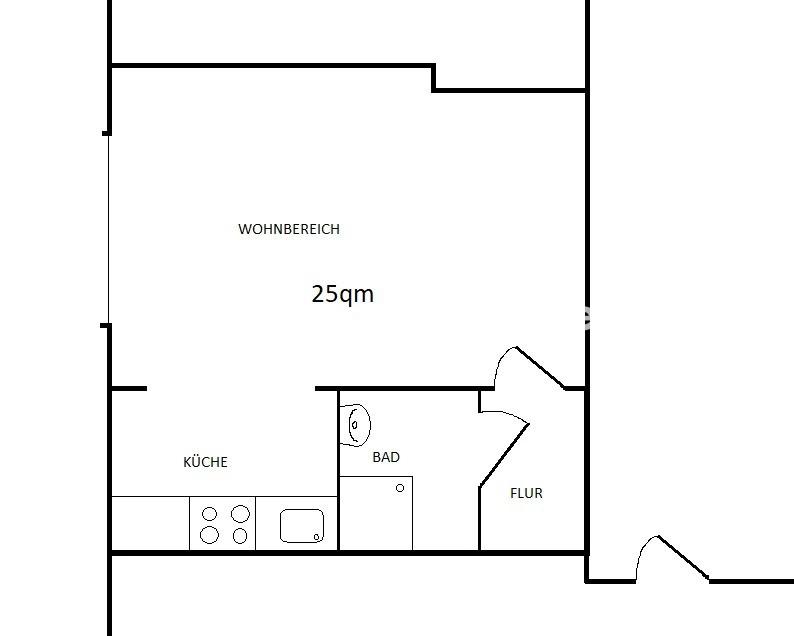 Thumbnail-Wohnungsswap - 1 Zimmer, 24 m² - Grillparzerstraße, Hamburg-Nord, Hamburg