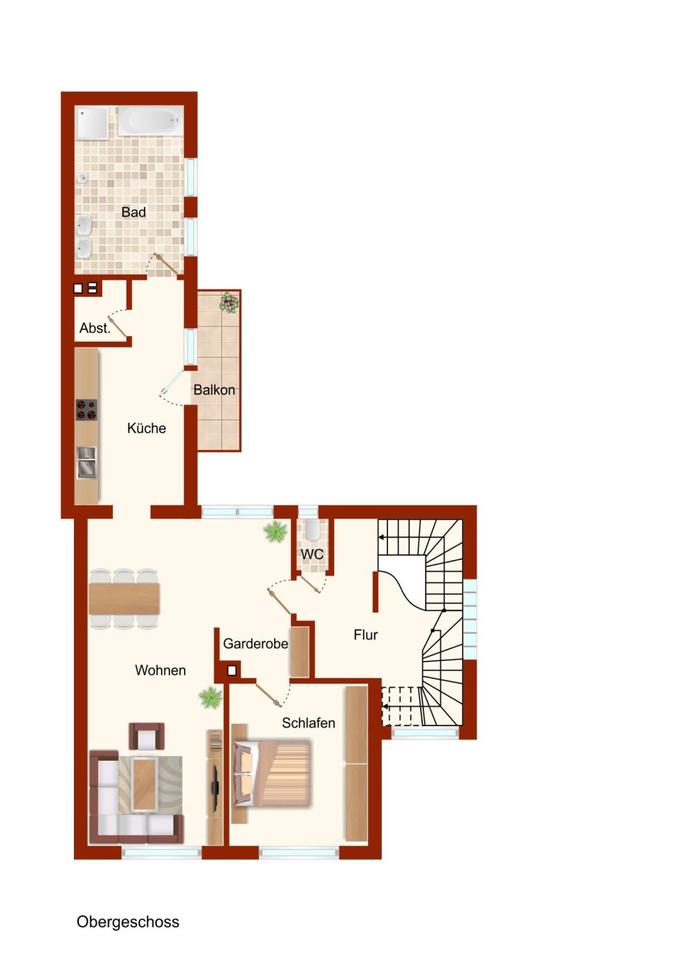 Thumbnail-2,5 Zimmer Wohnung mit Balkon