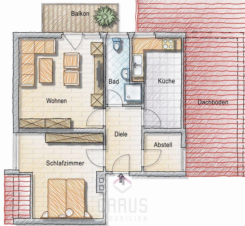Thumbnail-Gepflegte 2-Zimmer-Mietwohnung in Habischried