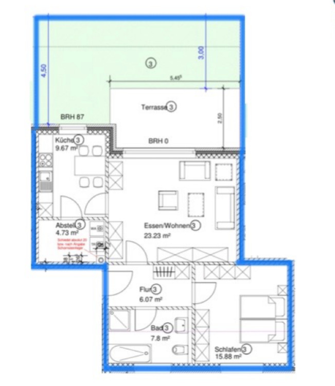 Thumbnail-ZU SOFORT - 2 Z. Wohnung mit Garten, Küche, StromGas, Badewanne