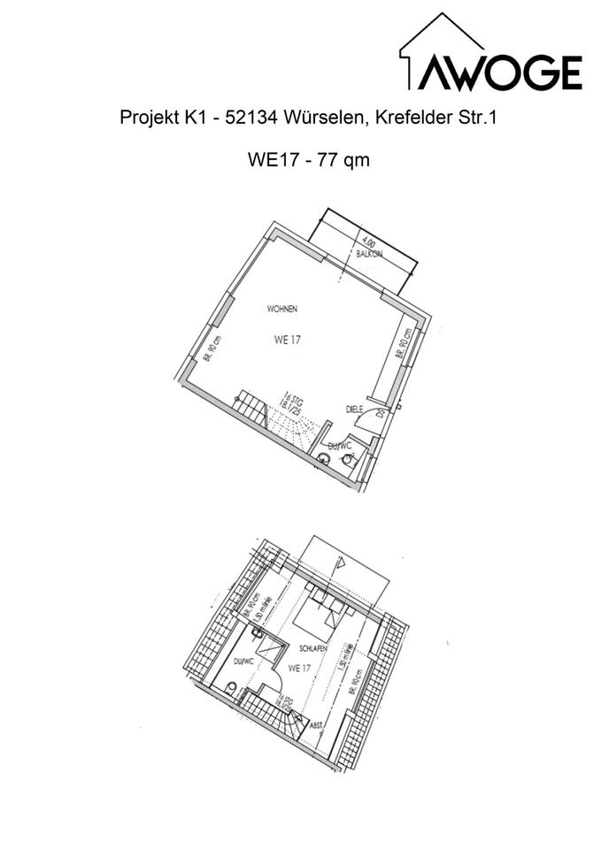 Thumbnail-Maisonette 2 ZKDB in Würselen ab sofort WE17