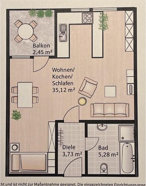 Thumbnail-46 m² Wohnung für Challenge Roth – kurzfristige Vermietung