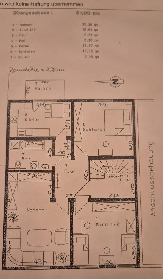 Thumbnail-3 Raum-Mietwohnung, 91m2 in ruhiger Lage im Zentrum Sömmerdas