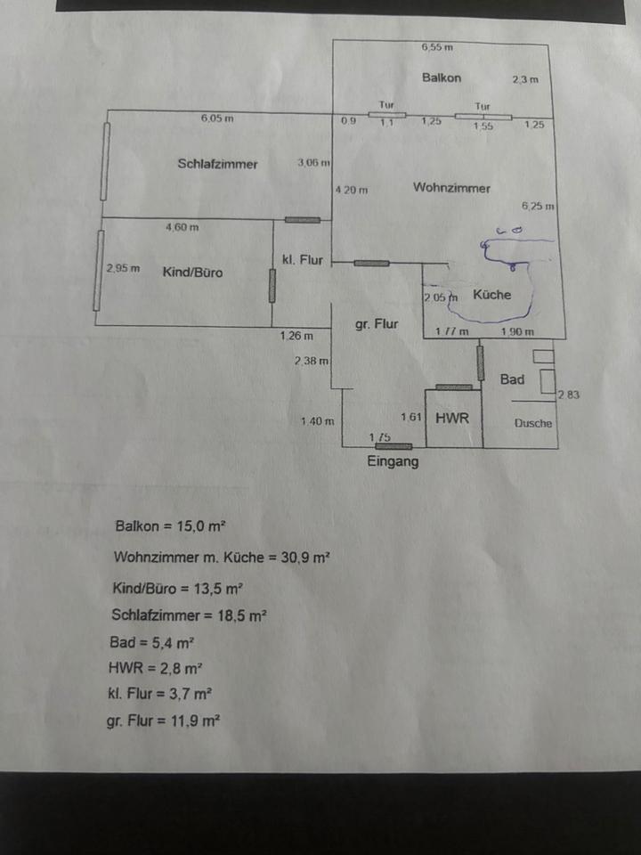 Thumbnail-3 Zimmer mit großem Balkon