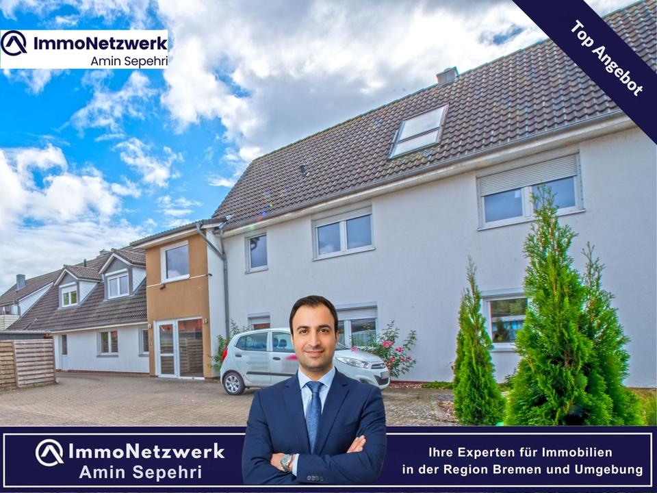 Thumbnail-Moderne 3-Zimmer-Wohnung mit Einbauküche, Garten und Balkon in Syke-Barrien