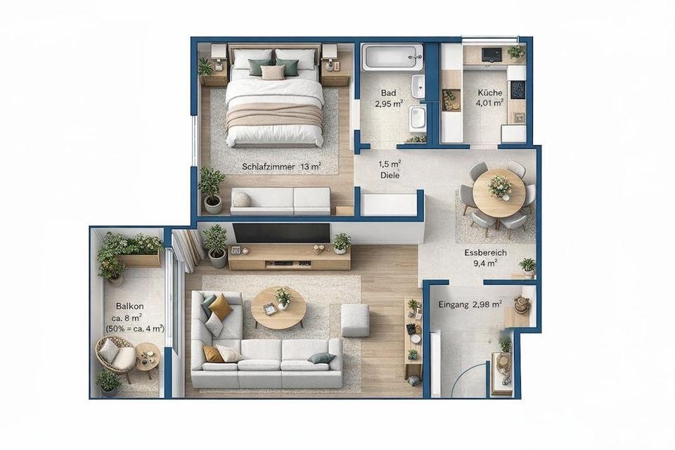 Thumbnail-Provisionsfreie 2-Zimmer- Wohnung in Frankfurt- Sachsenhausen