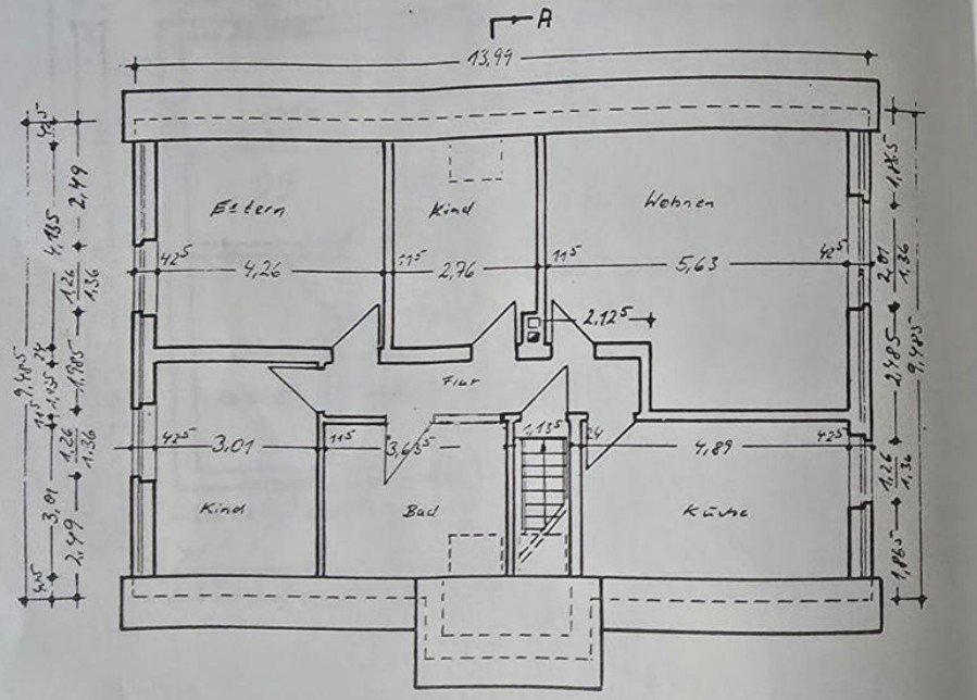 Thumbnail-4 Zimmer Wohnung ca. 95 m² OG mit Waschkeller und Dachboden