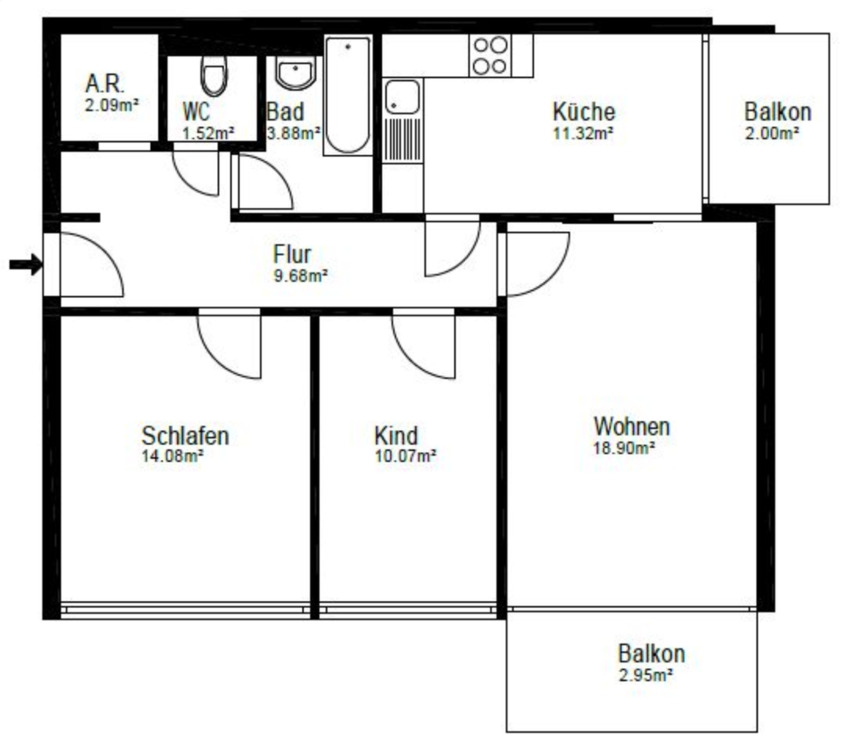 Thumbnail-3.5 Zimmer Apartment