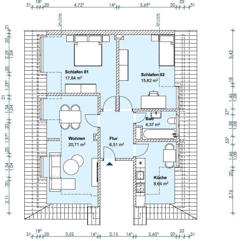 Thumbnail-3 ZiKB Dachgeschosswohnung - Erstbezug nach Kernsanierung mit EBK in Münster-Geist 6100.10302