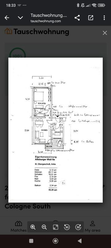 Thumbnail-Wohnungsswap - 2 Zimmer, 53 m² - Alteburger Wall, Köln