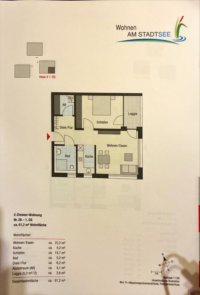 Thumbnail-2 Zimmer altersgerechte Wohnung zu vermieten