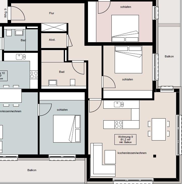 Thumbnail-Moderne 2-Zimmer Etagenwohnung in Schlitz (Wohnung 1.9)