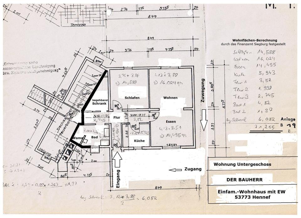 Thumbnail-Gemütliche Souterrain - Wohnung in Hennef