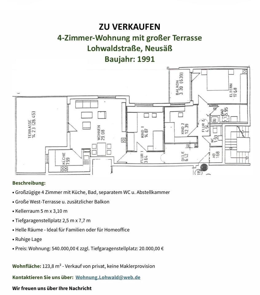 Thumbnail-4-Zimmer-Wohnung mit großer Terrasse