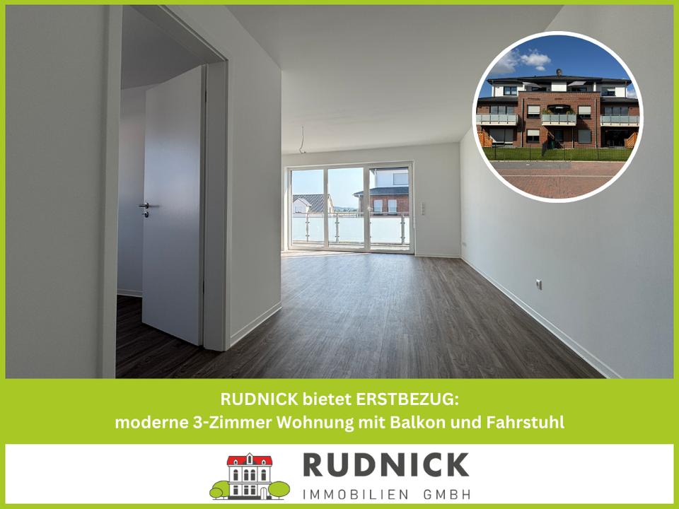 Thumbnail-RUDNICK bietet ERSTBEZUG: moderne 3-Zimmer Wohnung mit Balkon und Fahrstuhl