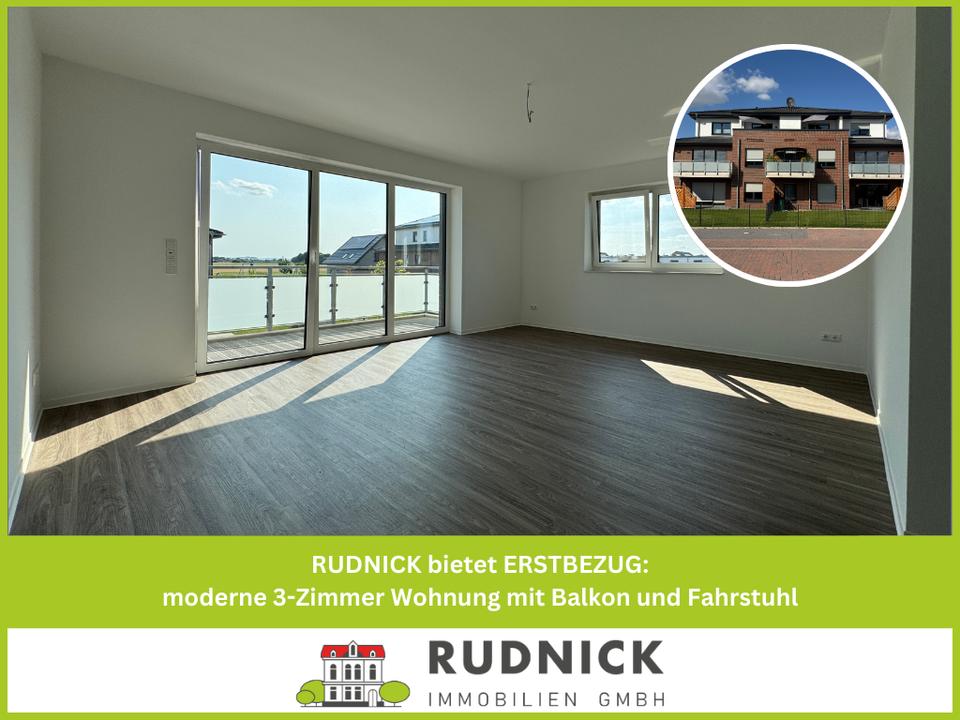 Thumbnail-RUDNICK bietet ERSTBEZUG: moderne 3-Zimmer Wohnung mit Balkon und Fahrstuhl