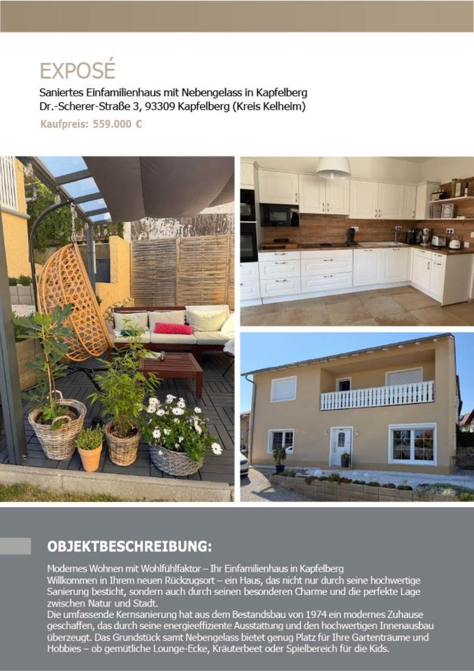 Thumbnail-Saniertes Einfamilienhaus mit Nebengelass in Kapfelberg