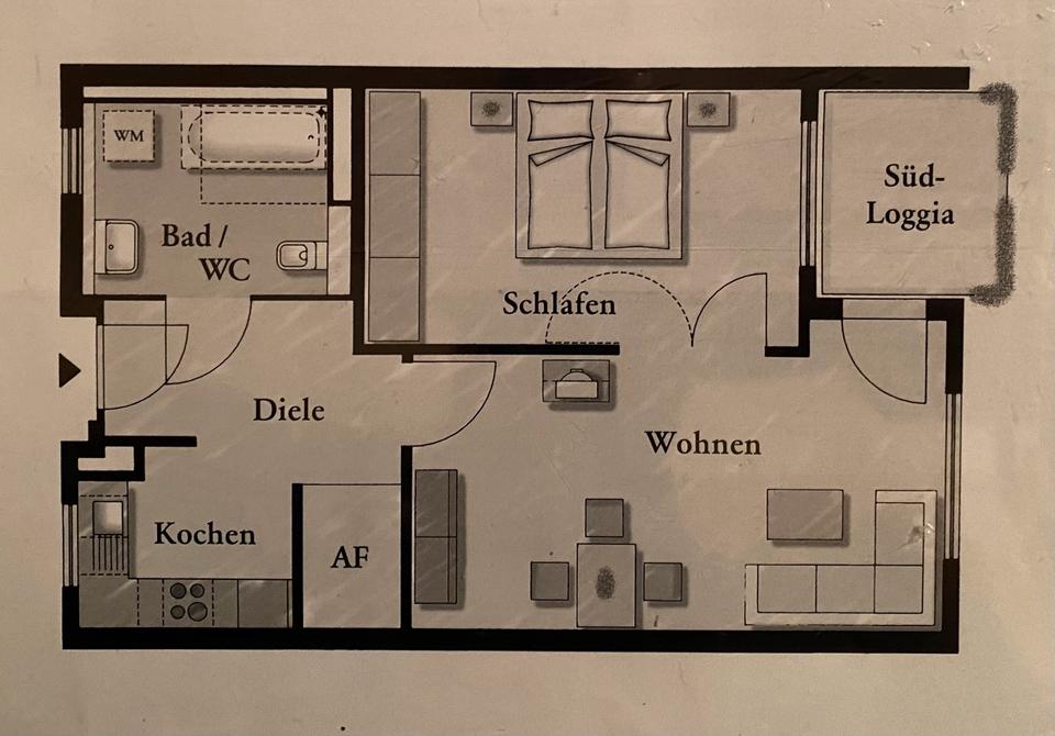 Thumbnail-Sonnenhof 60plus ab 60 Jahre! sonnige 2-Zimmer WHG 61qm ab sofort