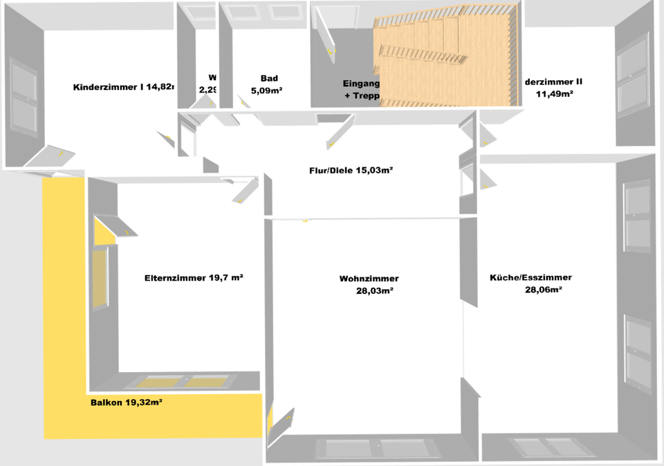 Thumbnail-Großzügigehelle 4-Zimmerwohnung