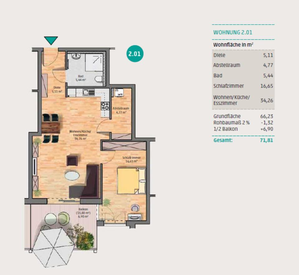 Thumbnail-2 Zimmerwohnung Trostberg Am Zaglberg 3