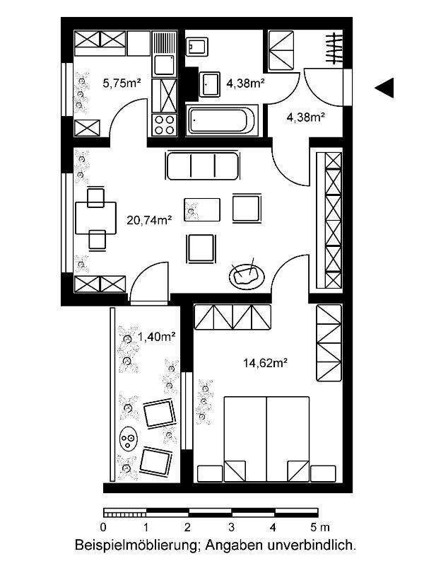 Thumbnail-Helle 2-Zimmer-Seniorenwohnung ab 55, wartet auf Sie!