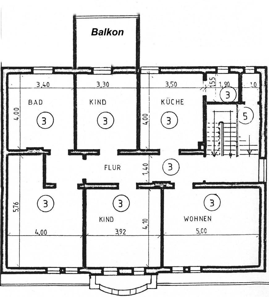 Thumbnail-Wohnung zur Miete 110m² Altbau mit Balkon Stadtmitte 4 Zimmer KDB