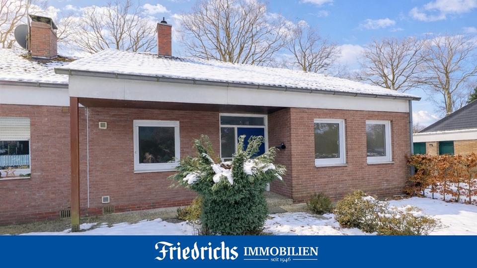 Thumbnail-Renoviertes, ebenerdiges Reihenendhaus mit Terrasse und Garage in Bad Zwischenahn – Rostrup