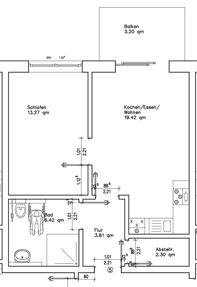 Thumbnail-Moderne 48 qm Wohnung mit Balkon, Warburg