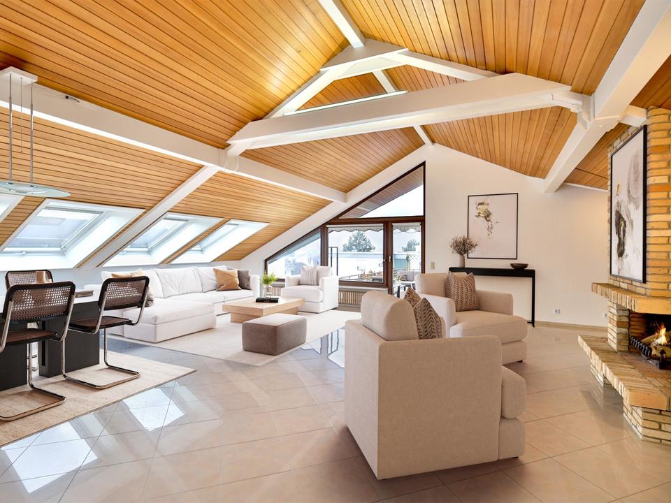 Thumbnail-Traumhafte Penthouse - Wohnung mit 3 Dachterrassen und Kamin