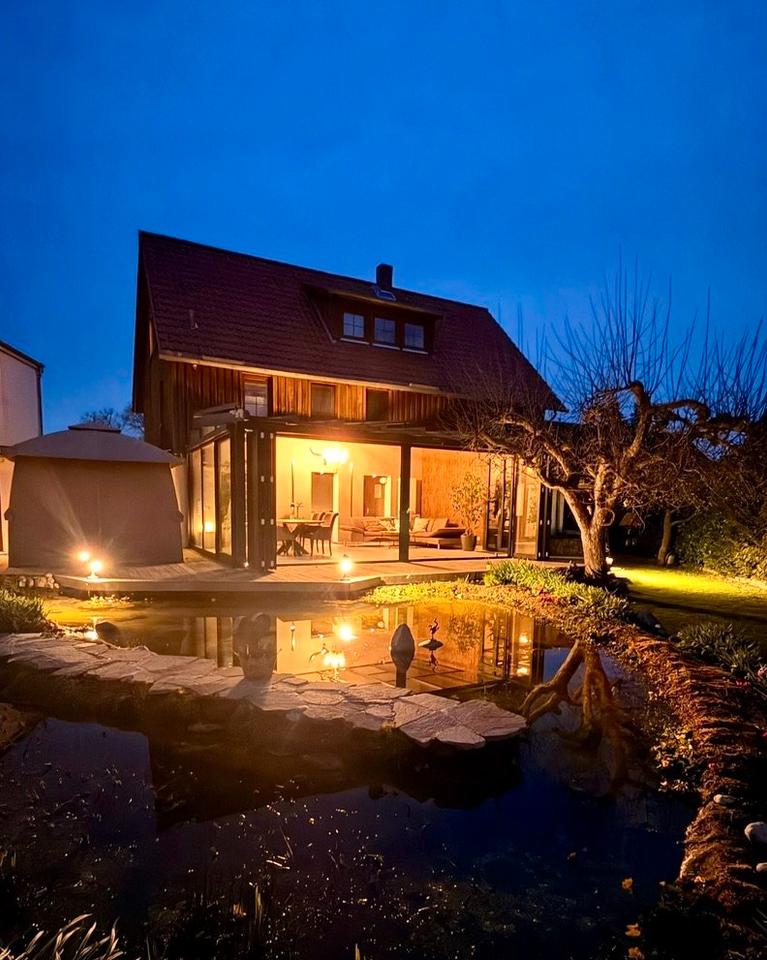 Thumbnail-Saniertes Fachwerkhaus mit riesigem Wintergarten, Teich, Galerie