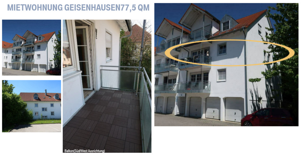 Thumbnail-Helle 3-Zimmer-Wohnung mit Balkon in Geisenhausen