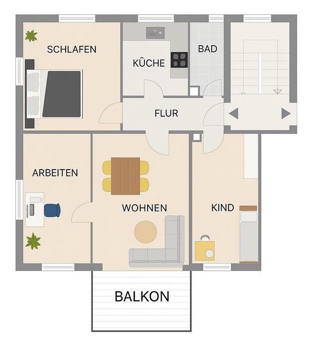 Thumbnail-75qm 4 Zimmer Wohnung Friedrichshafen Hohenstauffenplatz