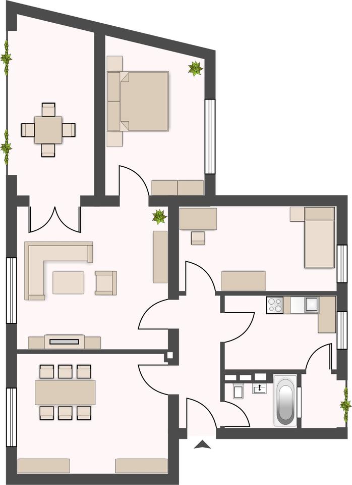 Thumbnail-5 Zimmer Wohnung mit Balkon