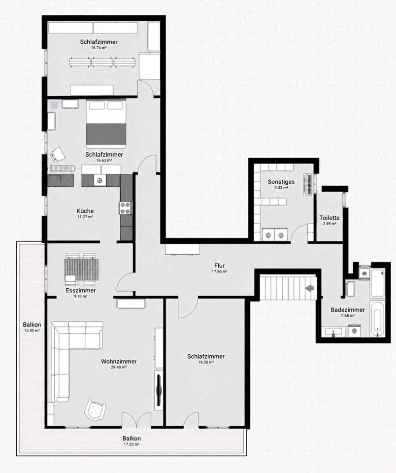 Thumbnail-Großzügige 4-Zimmer-Wohnung mit ca. 130 m² & Einbauküche