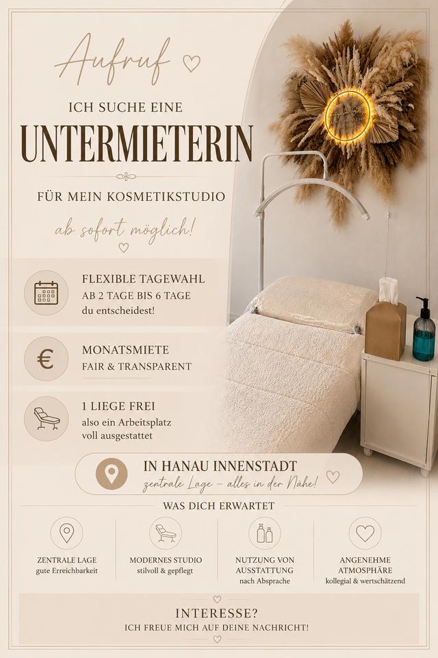 Thumbnail-ArbeitsplatzLiege im Kosmetikstudio zu vermieten