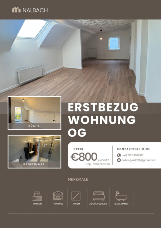 Thumbnail-Nalbach - Kernsanierte Wohnung im Obergeschoss