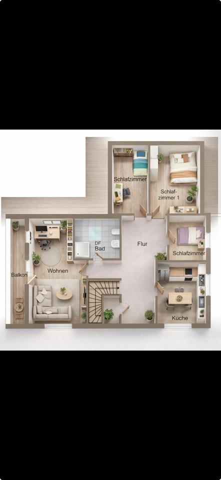 Thumbnail-Mietwohnung in einem Zweifamilienhaus (Ortsteil Neuenkirchen)